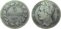 Belgien 5 Francs Ag Leopold I -