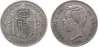 Spanien 5 Pesetas Ag Provisorische Regierung -