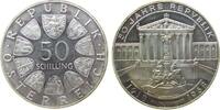 Österreich 50 Schilling Ag 50 Jahrestag Republik, etwas Patina -