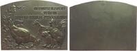 Österreich Plakette Bronze versilbert Tullnerbach - Pressbaum - Kleintierzuchtverein, zwei Hühner - Hase - Ziege und Truthahn, im Hintergrund Vogelh -