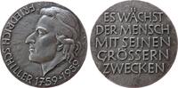 Medaille 1959 Schiller Silber Schiller Friedrich (1759-1805) - auf seinen 200. Geburtstag, Dichter, Büste nach links / Mehrzeiler, v. Holl, matti...