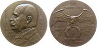 Luftfahrt Medaille Bronze Zeppelin Ferdinand Graf von - auf Fernfahrt des LZ 4 nach Echterdingen, Brustbild nach links / Adler mit ausgebreiteten S -