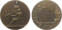 Frankreich Medaille Bronze ZentralVerband der Gewerkschaften - verliehen an R. Talamon, stehende Marianne vor personifizierter Industrie - im Hinter -