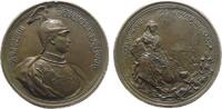 Reformation / Religion Medaille Bronzeguß Wittenberg - auf die Einweihung der renovierten Schlosskirche, Brustbild von Wilhelm II. in Kürassieruniform nach rech -