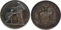 Reformation / Religion Medaille Silber Konfirmation, Jesus segnet Kind / Altar mit Kreuz und Kelch, v. Held bei Loos, ca. 36,5 MM, ca. 13,9 Gramm -