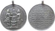Gelegenheitsmedaillen tragbare Medaille Silberguß Liebe und Ehe, Dresden, ein von Christus getrautes Brautpaar / Mehrzeiler - oben und unten ein Liebesknoten, v. Chr. W -