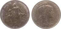 Frankreich 5 Centimes Br Daniel Dupuis, leichte blau-violette Tönung -