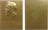 Luftfahrt Plakette Bronze Eckener Hugo Dr. - auf die Atlantiküberquerung des LZ 126, Büste nach links über Mehrzeiler, v. J. Tautenhayn, ca. 49,2 x -