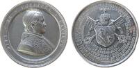 Vatikan Medaille Zinn Pius IX (1846-78) - auf die Besitznahme des Laterans, Brustbild nach rechts / Wappen und Umschrift mit den Lebensdaten, v. -