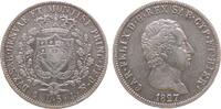 Sardinien 5 Lire Ag Carlo Felice, Genua, (P), kleine Randstöße, kleine Randkerbe, gereinigt -