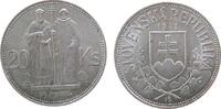 Slowakei 20 Koruna Ag einfaches Kreuz -