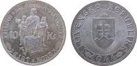 Slowakei 10 Koruna Ag ohne Kreuz -