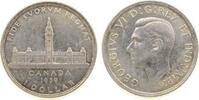 Kanada 1 Dollar Ag Georg VI, Königlicher Besuch -