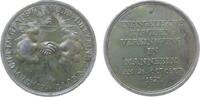 Reformation / Religion Medaille Silber Mannheim - auf die evangelische Kirchenvereinigung, zwei verschlungene Hände aus Wolken - darüber das stahlende Auge Gott -
