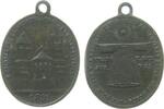Reformation / Religion tragbare Medaille Bronze Trier - auf die Ausstellung des Heiligen Rock, Dom zu Trier / der heilige Rock unter Stern, ca. 19 x 26 MM -