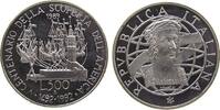 Italien 500 Lire Ag Entdeckung Amerikas, Kolumbus -