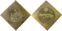 DDR Klippe Messing Stralsund - 25 Jahre FG Numismatik, Fleute um 1500 / Stralsund um 1630, ca. 50 x 51 MM, etwas fleckig -