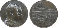 Großbritannien Medaille Bronze Edward VII. - auf seine Krönung, Coronation Souvenier, Büsten des Königspaares gestaffelt nach rechts / Ansicht des Grand -
