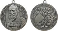 Schützen tragbare Medaille Silber Landau - auf das 25. Verbandsschießen, Brustbild Prinz Luitpold von Bayern halblinks / drei Wappen im Kranz, ca. 38,3 MM, -