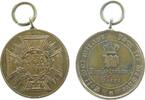 vor 1914 tragbare Miniaturmedaille Bronze Preussen - dem siegreichen Heere 1870/71, im Mittelfeld gekröntes W - darunter dem siegreichen Heere - Umschrift: Gott wa -