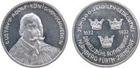 Personen Medaille Aluminium Gustav II. Adolf (Schweden - 1594 - 1632) - auf seinen 300. Todestag, Brustbild halbrechts / Drei Kronen und die Städt -