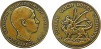 Großbritannien Medaille Bronze Charles - auf seine Investitur als Prinz von Wales, Büste nach rechts - ARWISGIAD CHARLES TYWYSOG CYMRU CAERNARFON / wa -