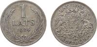 Lettland 1 Lats Ag Wappen -