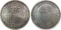 San Marino 1000 Lire Ag Brunelleschi, Patina -