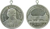 Städte tragbare Medaille Bronze versilbert Gotha - auf die 27. Deutsche Lehrerversammlung, Sachsen-Coburg-Gotha, Büste von Ernst II. (1844-1893) halbrech -
