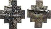 Sport Abzeichen Bronze versilbert Stuttgart - auf das 15. Deutsches Turnfest, v. Maier & Feyhl, ca. 32 x 36,5 MM, intakte Nadel -
