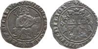 Neapel u. Sizilien Gigliato Ag Robert v. Anjou (1309-43), König v.vorn auf - mit Löwen verzierem Thron, hält Zepter und Reichsapfel / Kreuz i.d. Winkeln Lil -