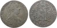 Österreich Taler Ag Maria Theresia (1740-1780), S.F. Günzburg, Diadem 8 Perlen, Brosche oval, Federn: 1-3-1, spätere Prägung ab 1853 -