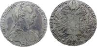 Österreich Taler Ag Maria Theresia (1740-1780), S.F. Günzburg, Diadem 8 Perlen, Brosche oval, Federn: 1-3-1, spätere Prägung ab 1853 -