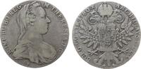 Österreich Taler Ag Maria Theresia (1740-1780), S.F. Günzburg, .x, Diadem 8 Perlen, Federn: 1-2-1, Brosche oval, spätere Prägung 1936-61 -