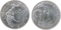 San Marino 500 Lire Ag Sommerolympiade, etwas fleckig -