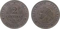Frankreich 2 Centimes 1885 Br Ceres, A (Paris), (grand) - gro&szlig;es A vz 52,50 EUR  + 100,00 EUR frais d'envoi