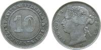 Straits Settlements 10 Cents 1874 Ag Victoria (1837-1901) ss 30,00 EUR  + 100,00 EUR frais d'envoi