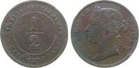 Straits Settlements 1/2 Cent 1883 Br Victoria (1837-1901), selten fast ss 90,00 EUR  + 100,00 EUR frais d'envoi
