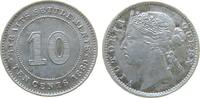 Straits Settlements 10 Cents 1889 Ag Victoria (1837-1901) vz 65,00 EUR  + 100,00 EUR frais d'envoi