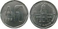 Argentinien 1 Austral 1989 Al Rathaus von Buenos Aires unz 2,00 EUR  + 100,00 EUR frais d'envoi