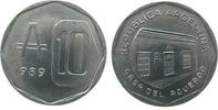Argentinien 10 Australes 1989 Al Casa del Acuerdo unz 2,00 EUR  + 100,00 EUR frais d'envoi