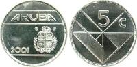 Aruba 5 Cent 2001 Ni-St . unz 2,00 EUR  + 100,00 EUR frais d'envoi