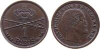 D&auml;nemark 1 RBS 1853 Ku Frederik VII, Rigsbankskilling, Siegs 4 ss-vz 22,50 EUR  + 100,00 EUR frais d'envoi