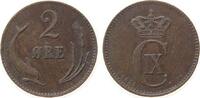 D&auml;nemark 2 &Ouml;re 1874 Br Christian IX, Kratzer ss 8,00 EUR  + 100,00 EUR frais d'envoi