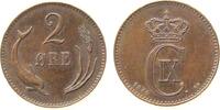 D&auml;nemark 2 &Ouml;re 1874 Br Christian IX ss-vz 14,00 EUR  + 100,00 EUR frais d'envoi