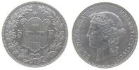 Schweiz 5 Franken Ag HMZ 1198, Divo 236, kleine Randstöße, feiner Kratzer -