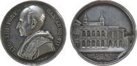 Vatikan Medaille Silber Leo XIII (1878-1903) - auf den Ausbau des Baptisteriums der Lateranbasilika, ANNO VII, Brustbild nach links / Gebäudeansi -