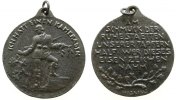 Weimarer Republik tragbare Medaille Eisenguß Spende für Kriegsgräber, stehender Soldat - Ich hatt einen Kameraden / Mehrzeiler, v. Hosaeus, ca. 33,6 MM -