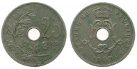 Belgien 25 Centimes KN Leopold II, Belgique -