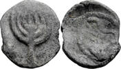Ancient Greek Menorah Lead Seal. -